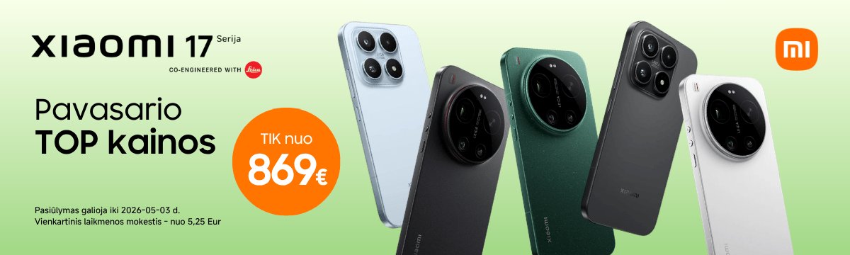 Xiaomi 17 serija nuo 869 Eur, Mobili prekyba