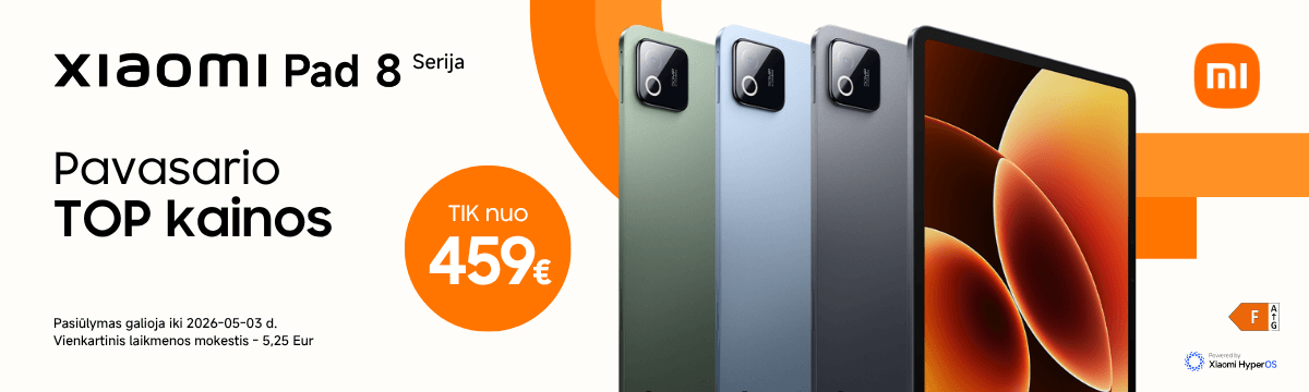 Xiaomi Pad 8 serija nuo 459 Eur, Mobili prekyba
