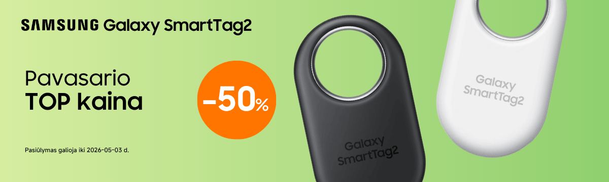 Samsung Galaxy SmartTag2 50% nuolaida, Mobili prekyba