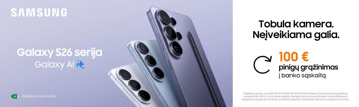 Samsung S26 serija + 100 Eur cashback, Mobili prekyba