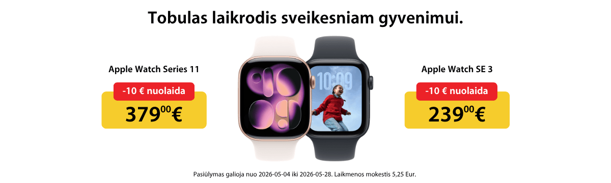 Apple Watch SE 3 ir Apple Watch Series 11 akcija, Mobili prekyba