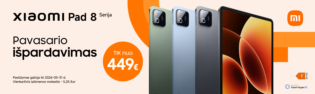 Xiaomi Pad 8 serija nuo 449 Eur, Mobili prekyba