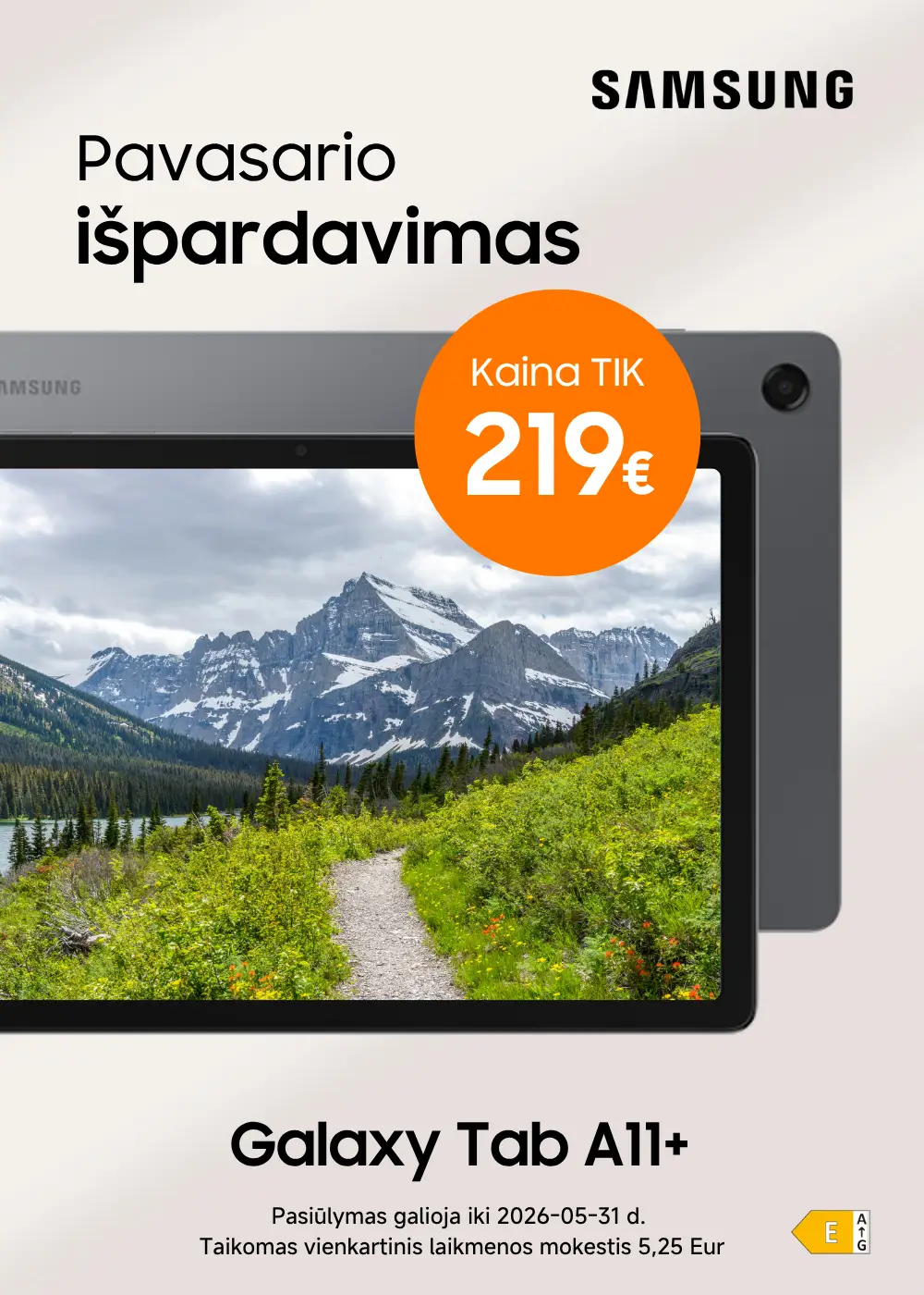 Samsung Galaxy Tab A11+ akcija, Mobili prekyba