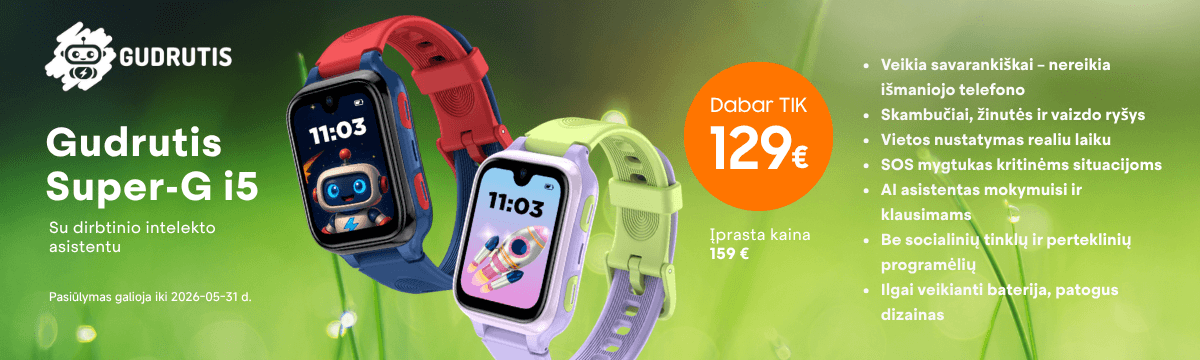 Gudrutis Super G i5 laikrodukas akcija, Mobili prekyba