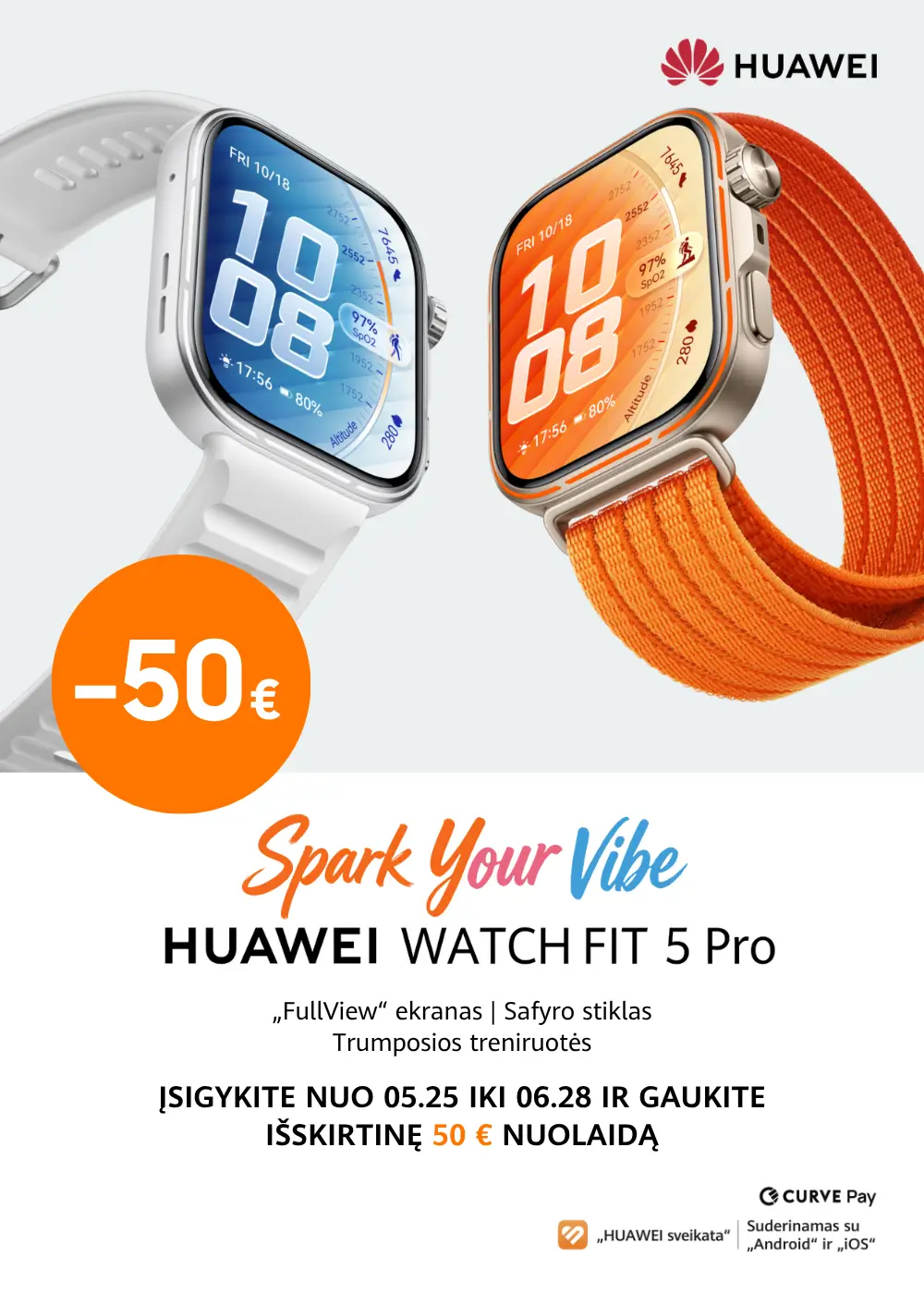 Huawei Watch Fit 5 Pro akcija, Mobili prekyba