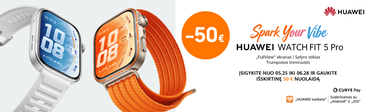 Huawei Watch Fit 5 Pro akcija, Mobili prekyba