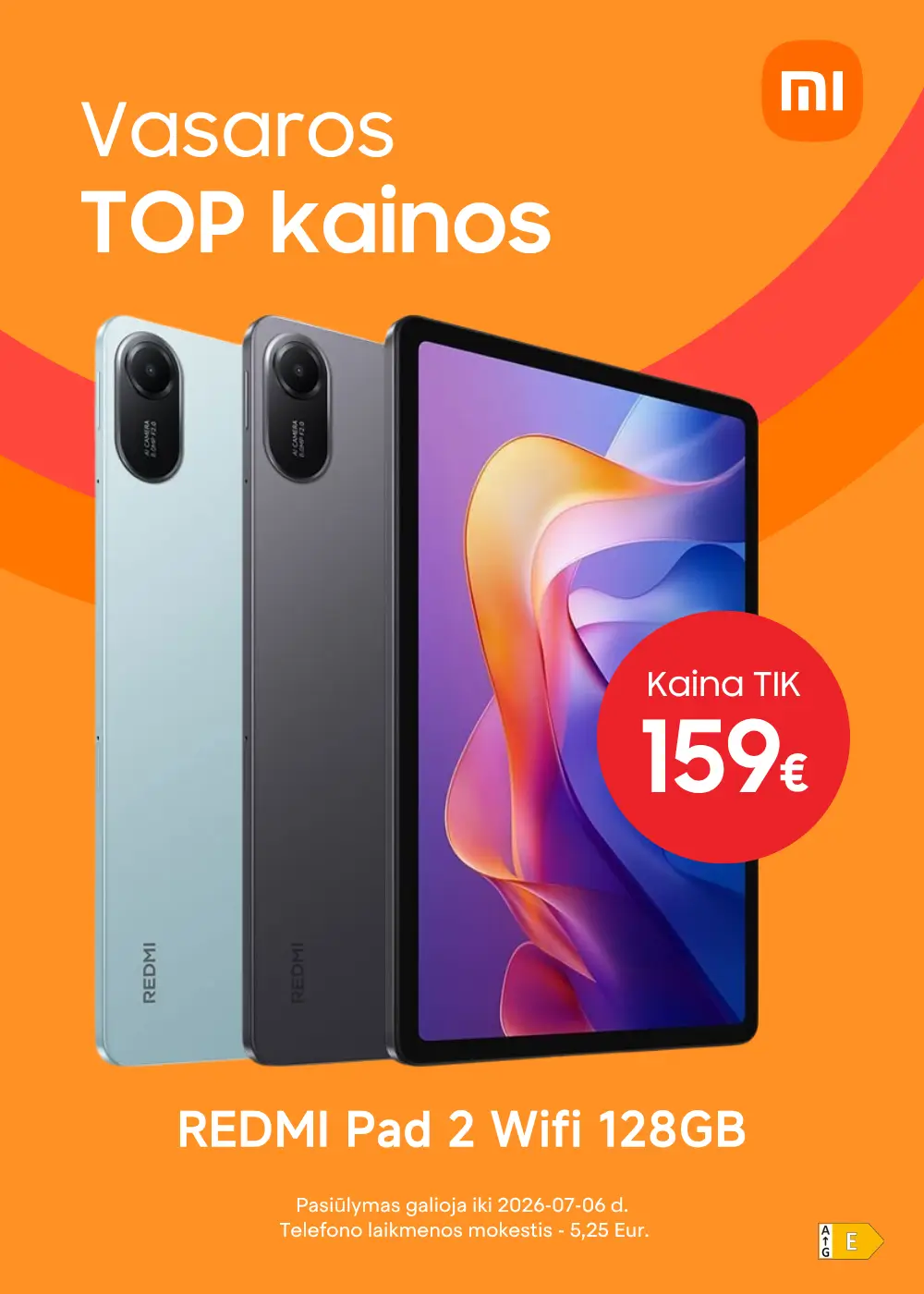 Xiaomi Redmi Pad 2 planšetės super kainomis, Mobili prekyba