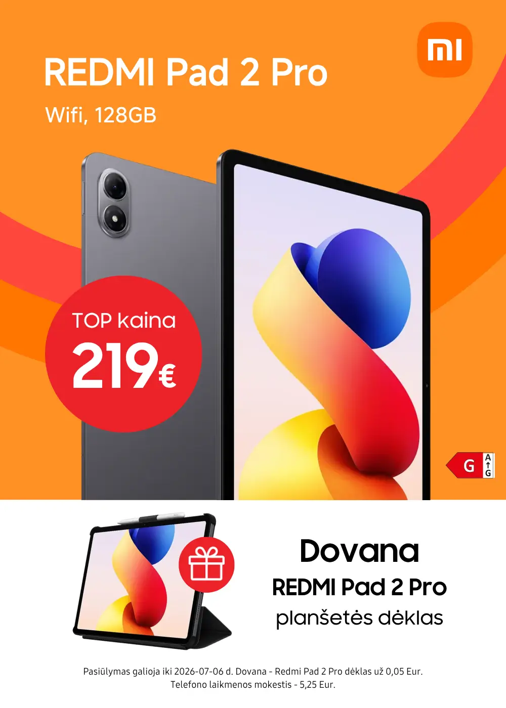 Xiaomi Pad 2 Pro su dovana, Mobili prekyba