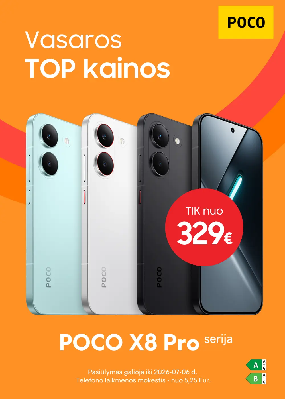 Poco X8 serija akcija, Mobili prekyba