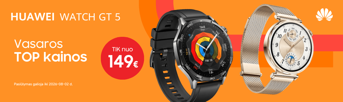 Huawei Watch GT 5 akcija nuo 149 Eur, Mobili prekyba