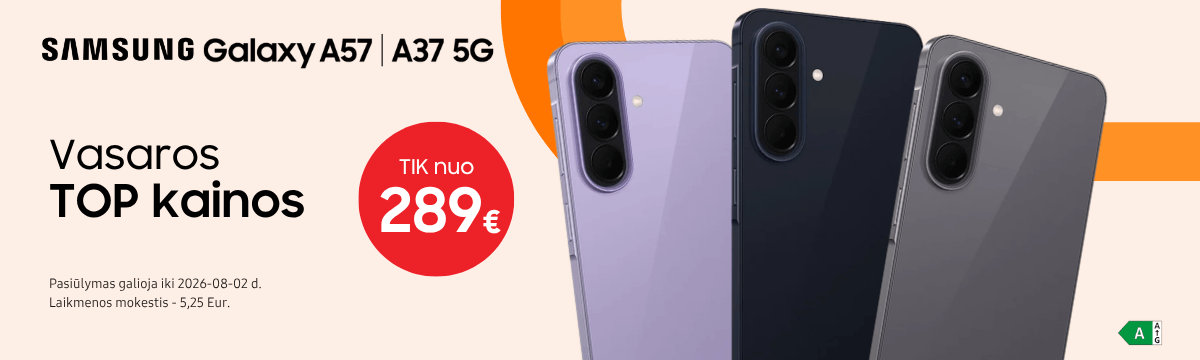 Samsung A37 A57 akcija nuo 289 Eur, Mobili prekyba
