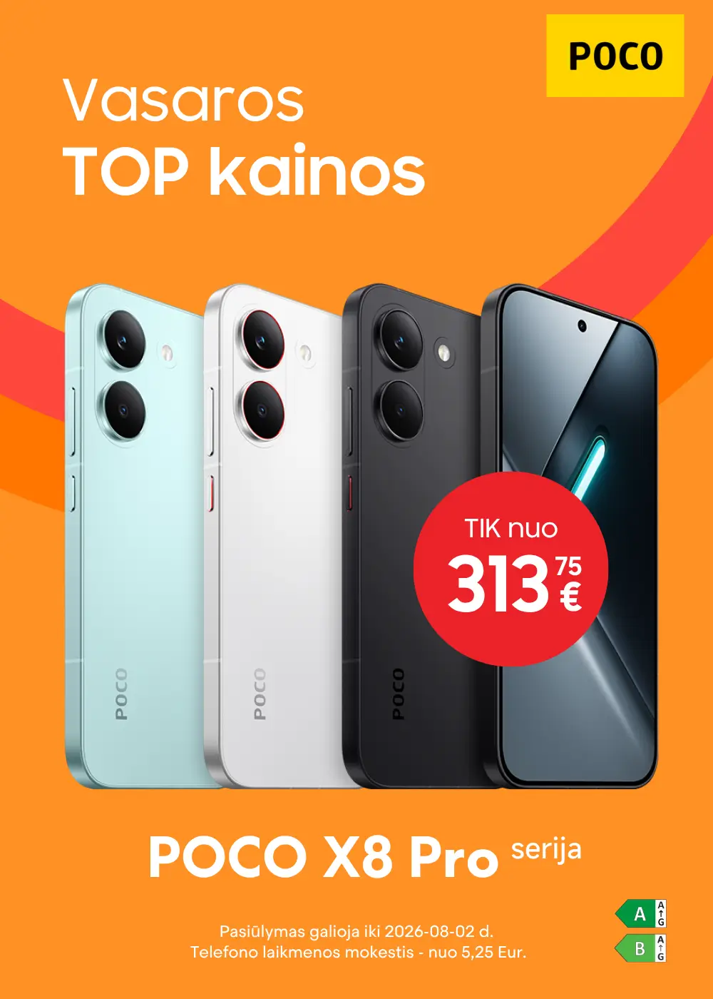 Poco X8 serija akcija, Mobili prekyba