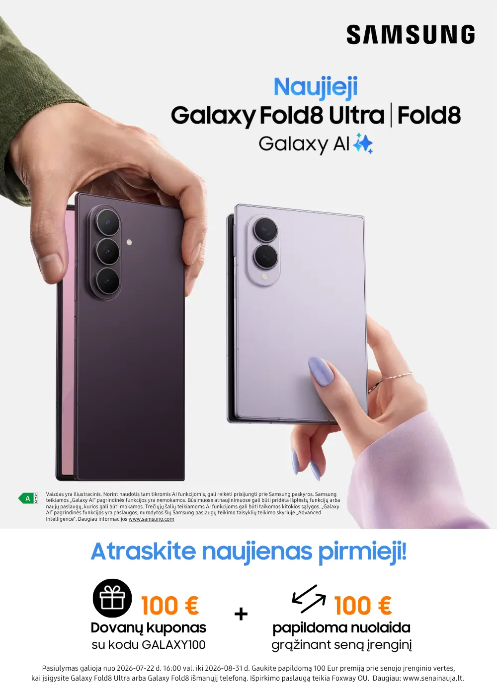 Samsung Galaxy Fold8 Ultra Fold8 naujiena, Mobili prekyba
