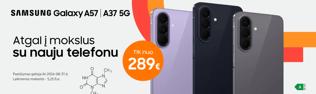 Samsung A37 A57 akcija nuo 289 Eur, Mobili prekyba