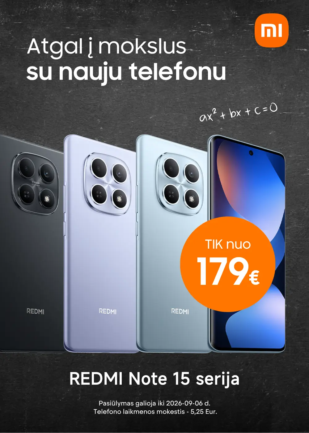 Xiaomi Redmi Note 15 nuo 179 Eur, Mobili prekyba