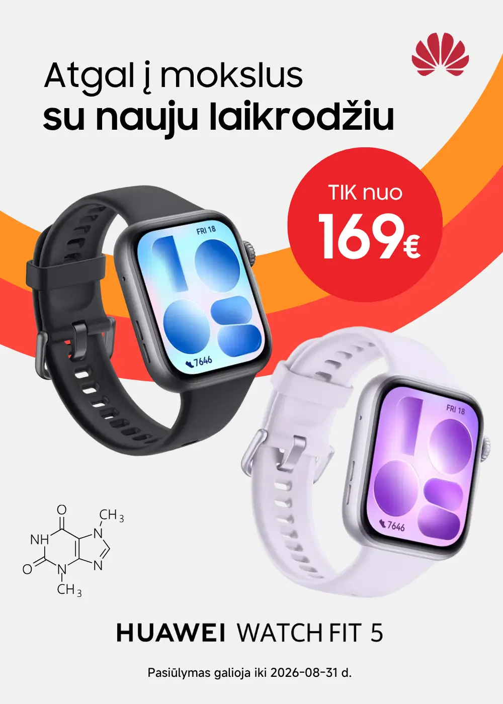 Huawei Watch Fit 5 nuo 169 Eur, Mobili prekyba
