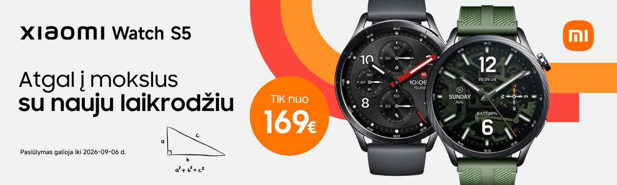 Xiaomi Watch S5 nuo 169 Eur, Mobili prekyba