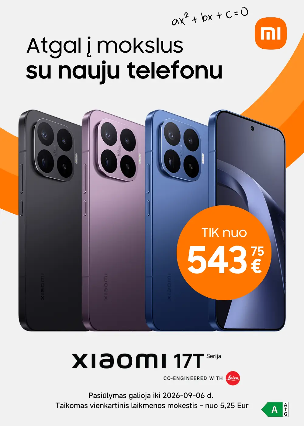 Xiaomi 17T serija nuo 549 Eur, Mobili prekyba