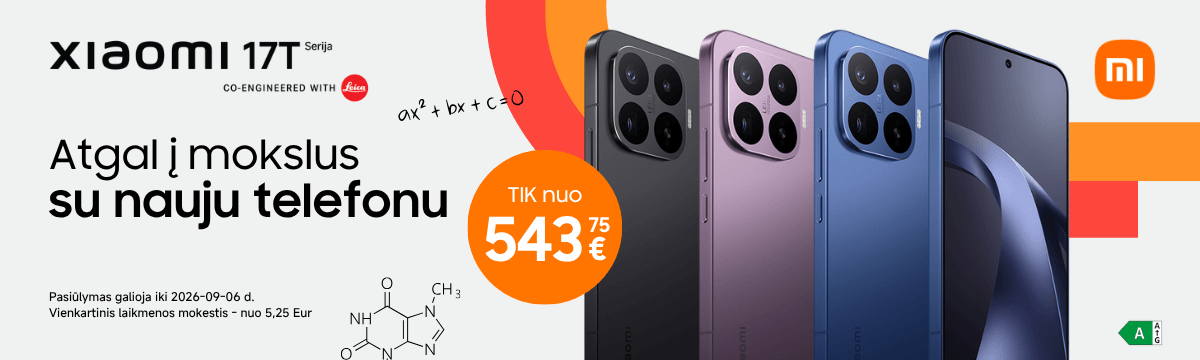 Xiaomi 17T serija nuo 549 Eur, Mobili prekyba