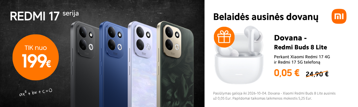 Xiaomi Redmi 17 su dovana Redmi Buds 8 Lite, Mobili prekyba