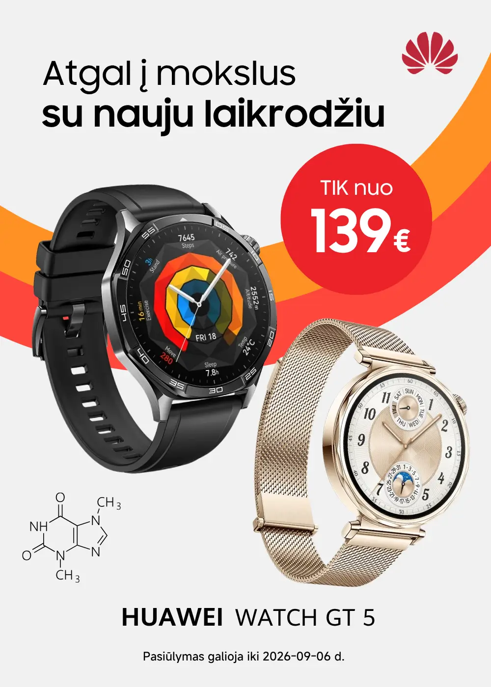 Huawei Watch GT 5 akcija nuo 139 Eur, Mobili prekyba