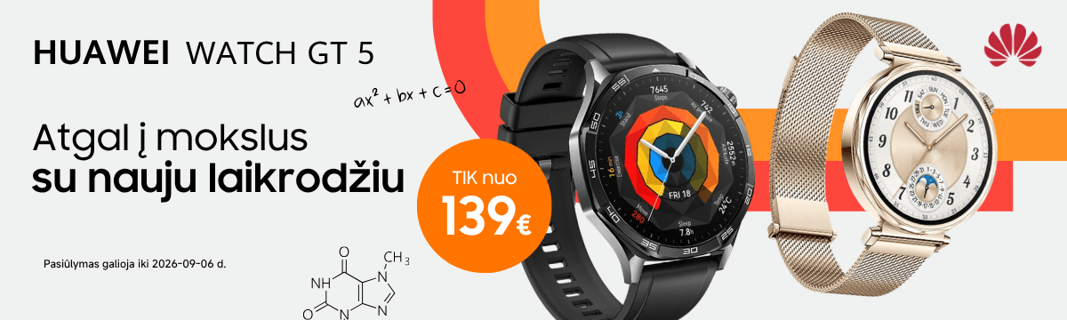 Huawei Watch GT 5 akcija nuo 139 Eur, Mobili prekyba