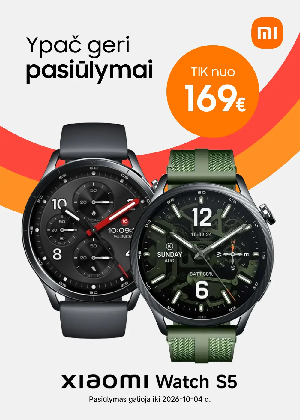 Xiaomi Watch S5 akcija nuo 149 Eur, Mobili prekyba