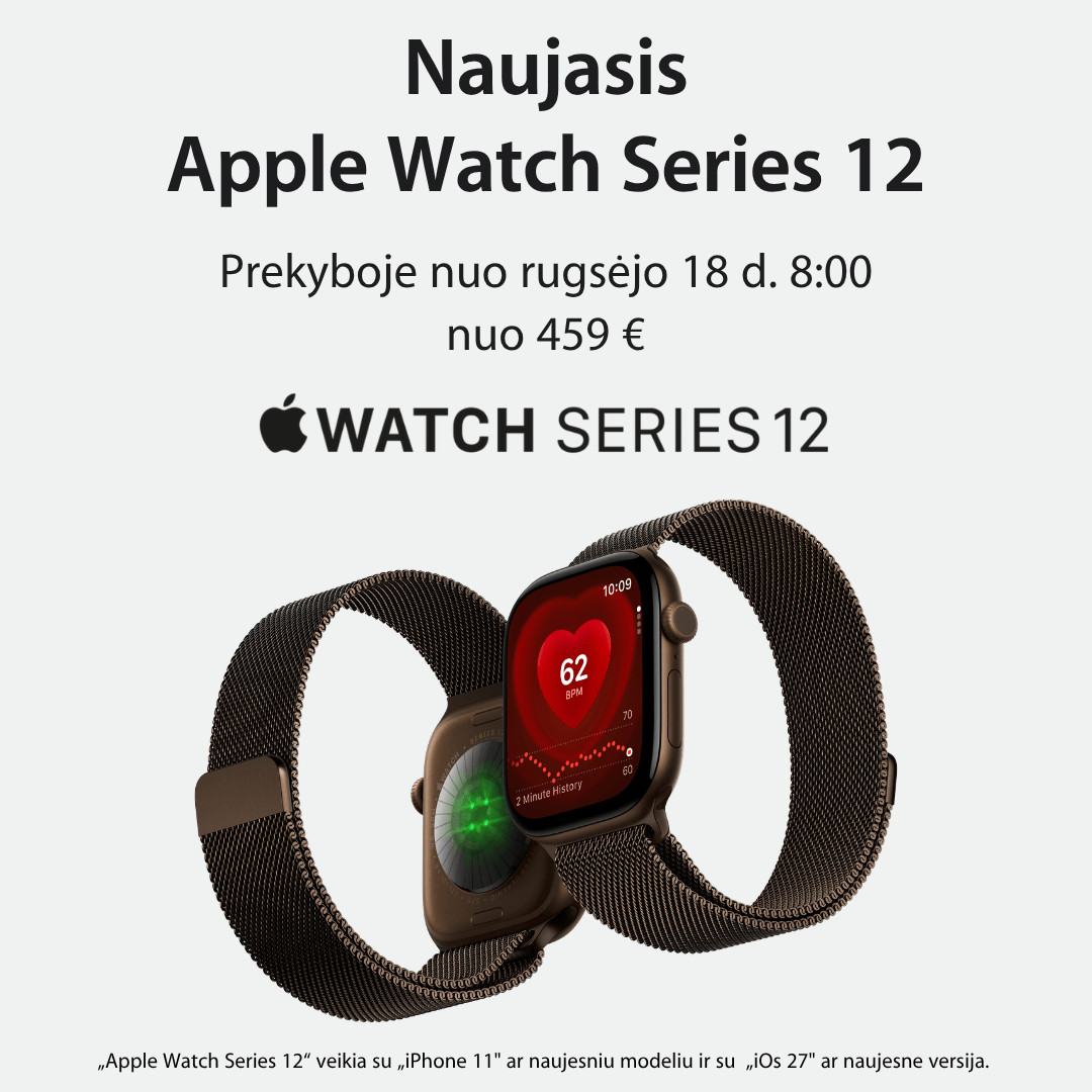 Apple Watch Series 12 - nuo 459 Eur, Mobili prekyba