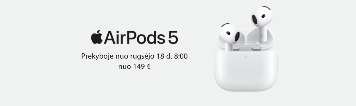 Apple AirPods 5 nuo 149 Eur, Mobili prekyba