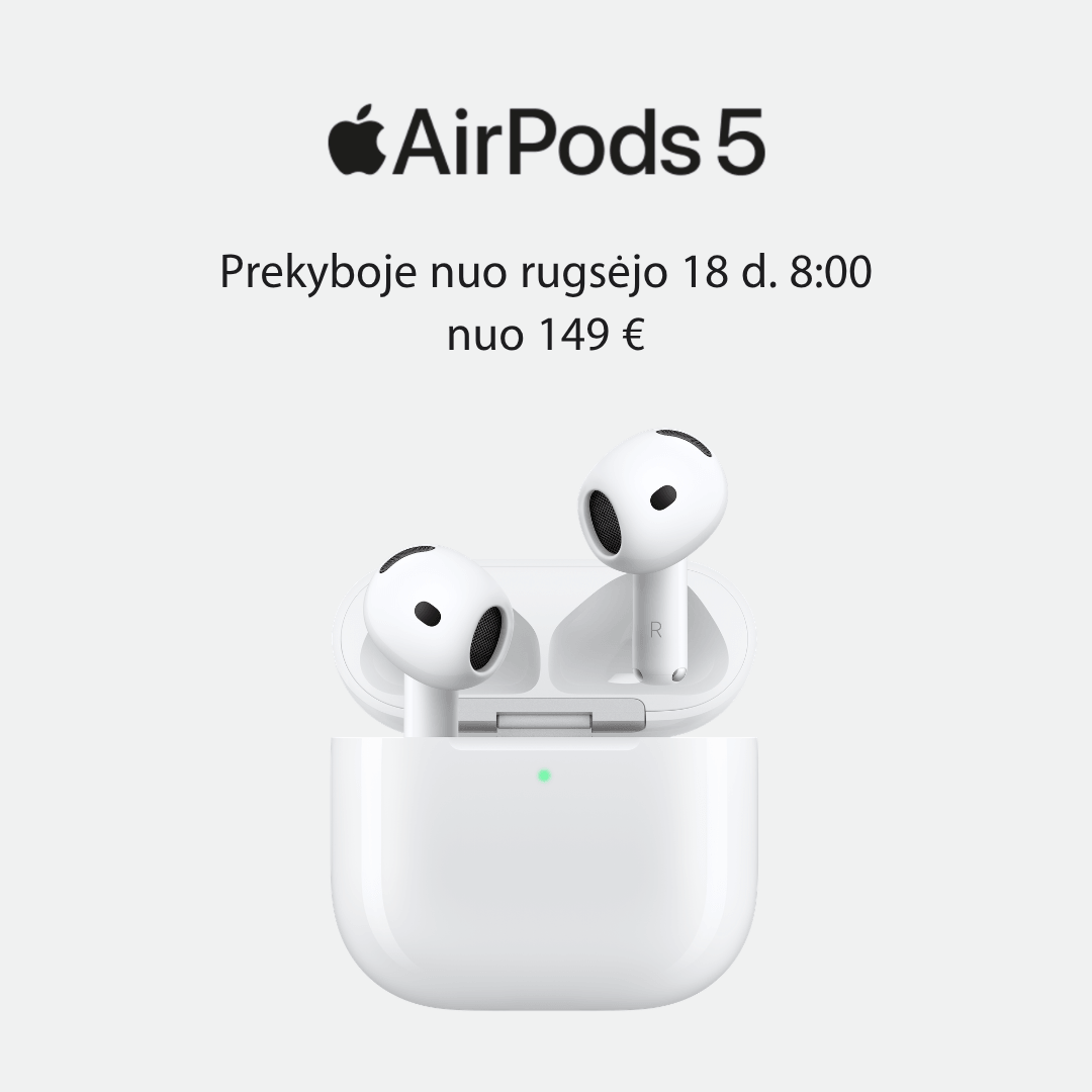 Apple AirPods 5 nuo 149 Eur, Mobili prekyba