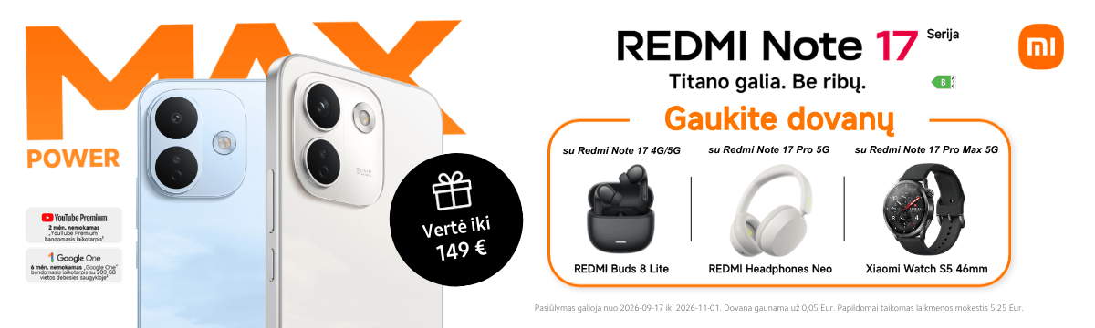 Xiaomi Redmi Note 17 serija su dovanomis, Mobili prekyba