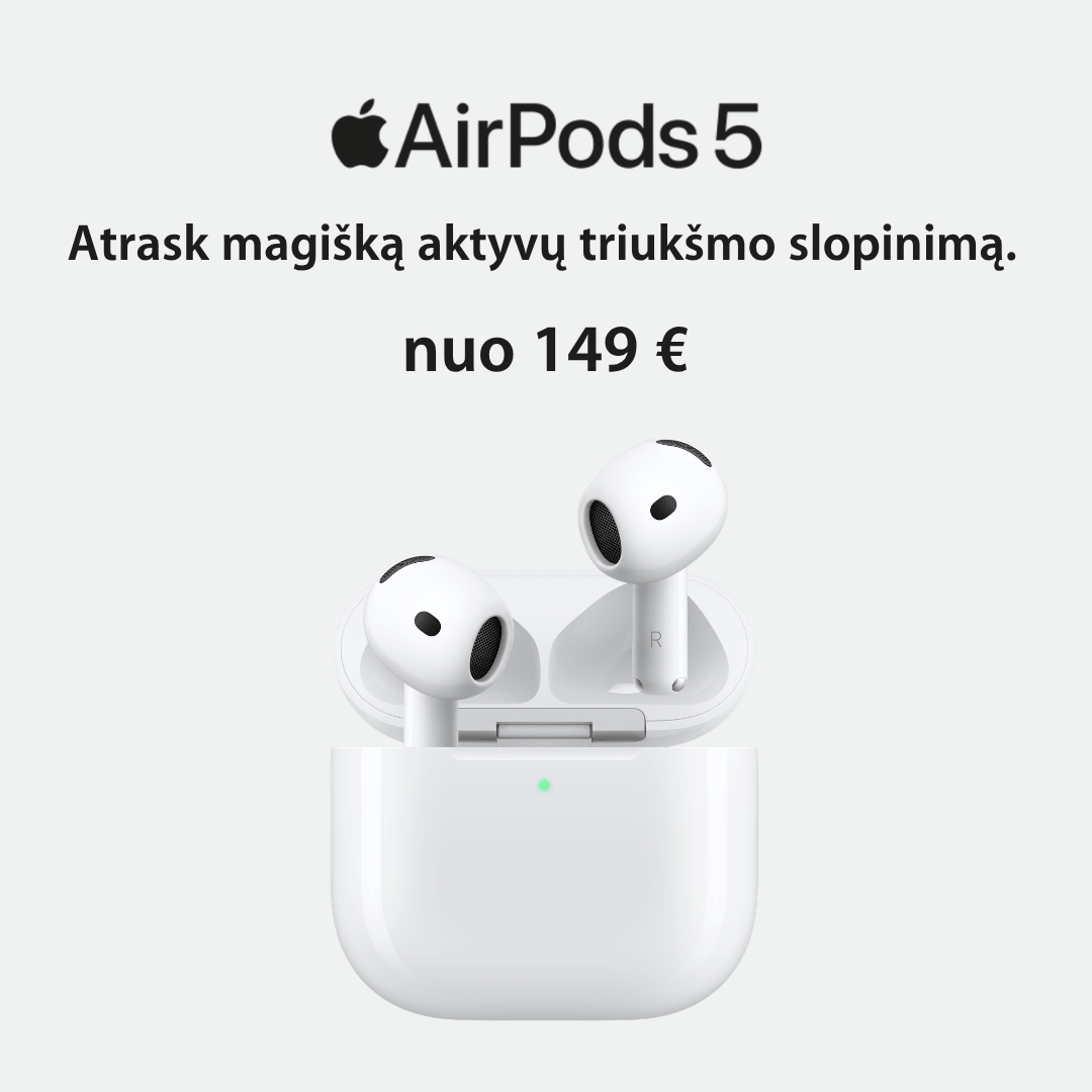 Apple AirPods 5 nuo 149 Eur, Mobili prekyba