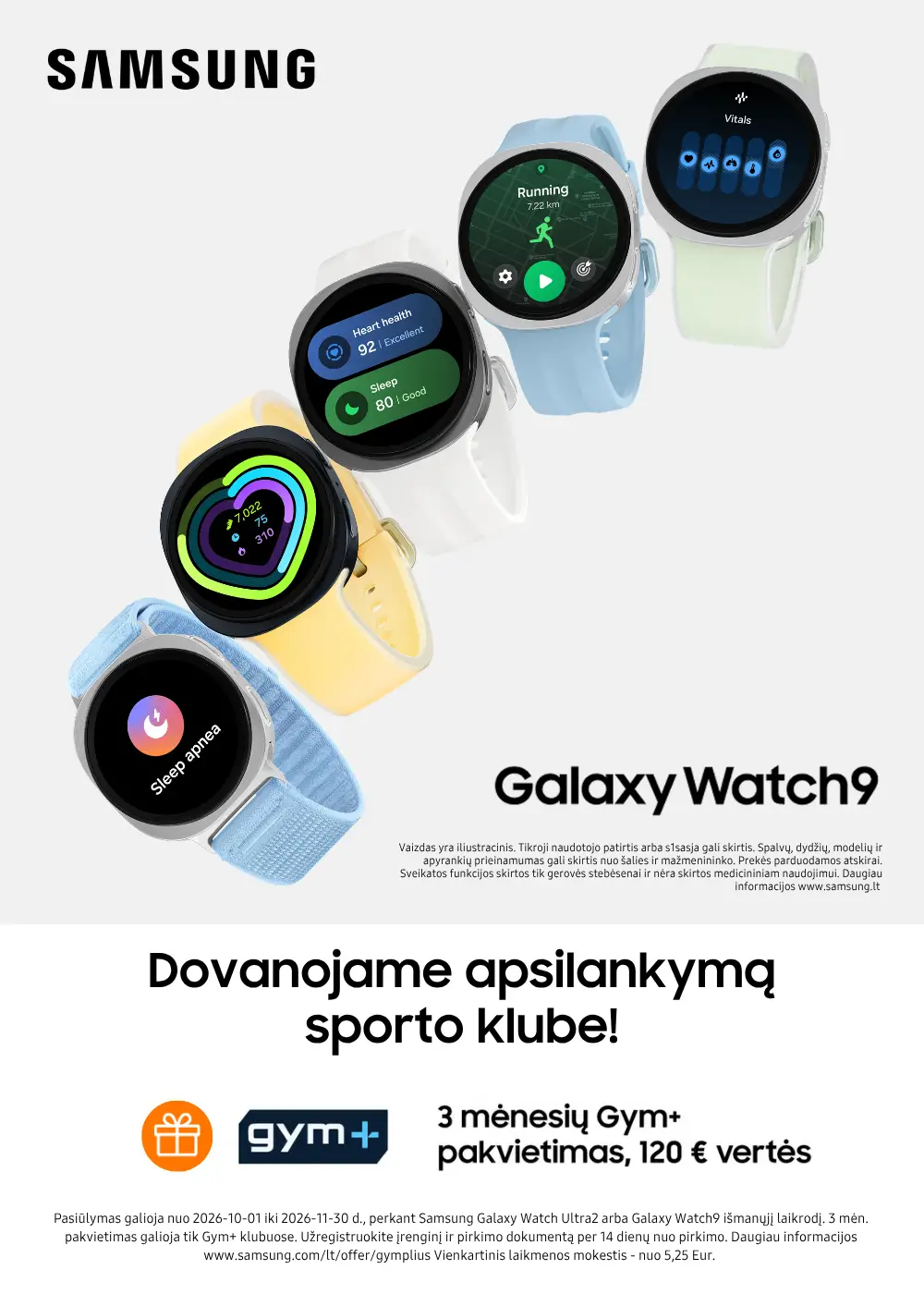 Samsung Galaxy Watch9 akcija dovana, Mobili prekyba