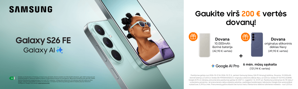 Samsung Galaxy S26 FE su dovanomis, Mobili prekyba