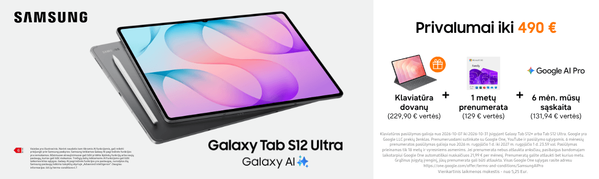 Samsung Galaxy Tab S12 serija su dovanomis, Mobili prekyba