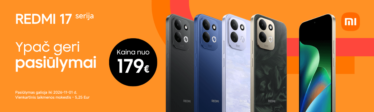 Xiaomi Redmi 17 serija nuo 179 Eur, Mobili prekyba