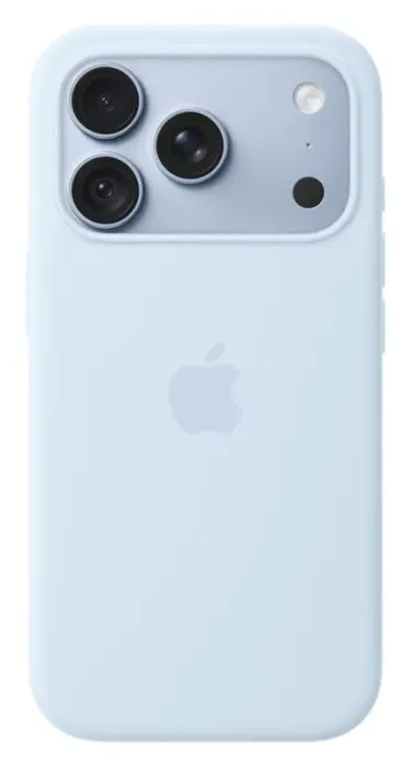 Apple iPhone 18 Pro silikoninis dėklas su MagSafe, crisp blue, 1 nuotrauka