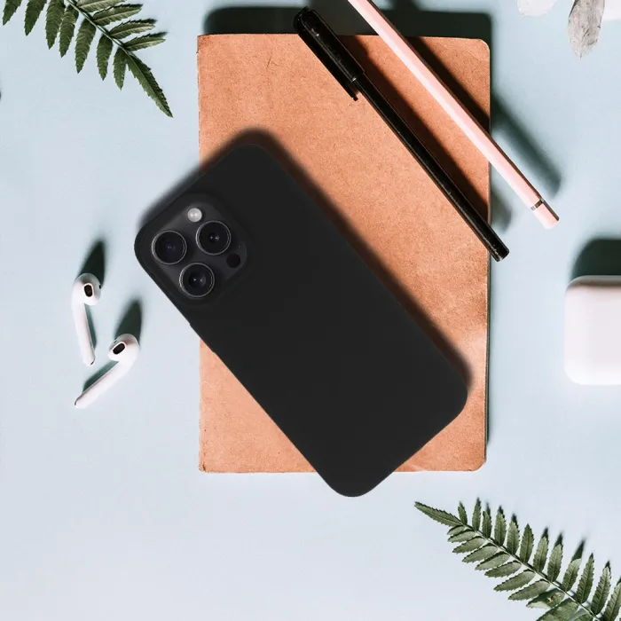 Smart Samsung Galaxy A35 silikoninis dėklas, juoda, 4 nuotrauka